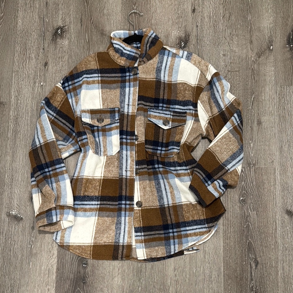 Plaid Button-Up Shacket